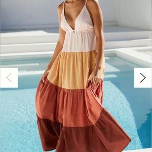 Anthropologie Raya Colorblock Maxi Dress